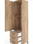 Hyperion Dolap 2 Raflı 3 Çekmeceli Tek Kapaklı 44X44X182 Çam-Çam 5