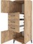 Hyperion Dolap Tek Raflı 3 Çekmeceli 2 Kapaklı 44X44X134 Çam-Çam 5
