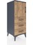 Hyperion Komodin 2 Raflı 3 Çekmeceli Tek Kapaklı 44X44X106 Antrasit-Çam 2