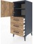 Hyperion Komodin 2 Raflı 3 Çekmeceli Tek Kapaklı 44X44X106 Antrasit-Çam 4