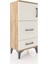Arges Komodin Tek Raflı 2 Çekmeceli Tek Kapaklı 44X30X96 Çam-Aytaşı 2