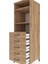 Kronos Dolap 3 Raflı 5 Çekmeceli 60X59X182 Çam-Çam 5