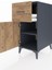 Kronos Komodin Tek Raflı Tek Çekmeceli Tek Kapaklı 44X59X96 Antrasit-Çam 4
