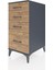 Kronos Komodin 4 Çekmeceli 44X59X96 Antrasit-Çam 3