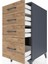Kronos Komodin 4 Çekmeceli 44X59X96 Antrasit-Çam 5