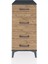 Kronos Komodin 4 Çekmeceli 44X59X96 Antrasit-Çam 1