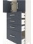 Hyperion Dolap Tek Raflı 4 Çekmeceli 2 Kapaklı 60X44X134 Aytaşı-Antrasit 5