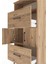 Arges Dolap 2 Raflı 2 Çekmeceli 2 Kapaklı 60X30X134 Çam-Çam 5