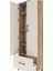 Arges Dolap 4 Raflı Tek Çekmeceli 2 Kapaklı 60X30X182 Çam-Aytaşı 5
