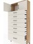 Arges Dolap Tek Raflı 7 Çekmeceli 2 Kapaklı 88X30X182 Çam-Aytaşı 5