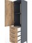 Hyperion Dolap 2 Raflı 4 Çekmeceli Tek Kapaklı 44X44X182 Antrasit-Çam 5
