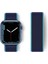 CPT16 Apple Watch 38MM Hasırlı Cırtcırtlı Kordon - Mavi-Lacivert 1