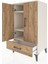 Hyperion Komodin 3 Raflı Tek Çekmeceli 2 Kapaklı 60X44X106 Aytaşı-Çam 4