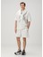 Beyaz Logo Nakışlı Bermuda 1
