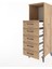 Hyperion Dolap Tek Raflı 5 Çekmeceli 44X44X134 Çam-Çam 4