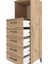 Hyperion Dolap Tek Raflı 5 Çekmeceli 44X44X134 Çam-Çam 5