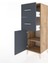 Hyperion Dolap Tek Raflı 2 Çekmeceli Tek Kapaklı 44X44X134 Çam-Antrasit 4