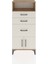 Hyperion Dolap Tek Raflı 3 Çekmeceli 2 Kapaklı 60X44X134 Çam-Aytaşı 1