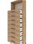 Arges Dolap Tek Raflı 8 Çekmeceli 60X30X182 Çam-Çam 5