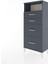 Hyperion Dolap Tek Raflı 4 Çekmeceli 60X44X134 Antrasit-Antrasit 3