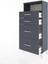 Hyperion Dolap Tek Raflı 4 Çekmeceli 60X44X134 Antrasit-Antrasit 4