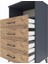 Hyperion Komodin Tek Raflı 4 Çekmeceli 60X44X106 Antrasit-Çam 5