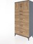 Hyperion Dolap Tek Raflı 5 Çekmeceli 2 Kapaklı 88X44X182 Antrasit-Çam 3