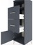 Hyperion Dolap Tek Raflı 2 Çekmeceli Tek Kapaklı 44X44X134 Antrasit-Antrasit 5