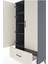 Hyperion Dolap 4 Raflı Tek Çekmeceli 2 Kapaklı 88X44X182 Antrasit-Aytaşı 5