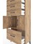 Hyperion Dolap Tek Raflı 4 Çekmeceli 2 Kapaklı 60X44X134 Çam-Çam 5
