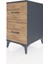 Kronos Komodin 2 Çekmeceli 44X59X80 Antrasit-Çam 3
