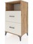 Hyperion Komodin Tek Raflı 2 Çekmeceli 60X44X106 Çam-Aytaşı 3