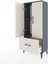 Hyperion Dolap 2 Raflı Tek Çekmeceli 2 Kapaklı 60X44X134 Antrasit-Aytaşı 4