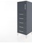Hyperion Dolap Tek Raflı 5 Çekmeceli Tek Kapaklı 44X44X134 Antrasit-Antrasit 3