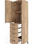 Hyperion Dolap 2 Raflı 4 Çekmeceli Tek Kapaklı 44X44X182 Çam-Çam 5