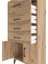 Arges Dolap 4 Çekmeceli 2 Kapaklı 60X30X134 Çam-Çam 5