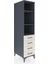 Kronos Dolap 3 Raflı 4 Çekmeceli 44X59X182 Antrasit-Aytaşı 2