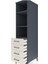 Kronos Dolap 3 Raflı 4 Çekmeceli 44X59X182 Antrasit-Aytaşı 5