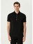 Siyah Polo Yaka Logo Jakarlı T-Shirt 1