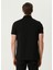 Siyah Polo Yaka Logo Jakarlı T-Shirt 4