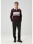 Bordo Polo Yaka Çizgi Desenli Sweatshirt 3
