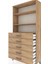 Arges Dolap 3 Raflı 5 Çekmeceli 88X30X182 Çam-Çam 5