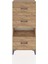 Hyperion Dolap Tek Raflı 3 Çekmeceli 60X44X134 Çam-Çam 1
