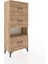 Hyperion Dolap Tek Raflı 3 Çekmeceli 60X44X134 Çam-Çam 2