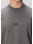 Koyu Gri Logo Nakışlı T-Shirt 5