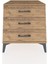 Kronos Komodin 3 Çekmeceli 60X59X64 Çam-Çam 2