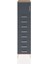 Hyperion Dolap Tek Raflı 8 Çekmeceli Tek Kapaklı 44X44X182 Çam-Antrasit 1