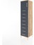 Hyperion Dolap Tek Raflı 8 Çekmeceli Tek Kapaklı 44X44X182 Çam-Antrasit 3