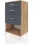 Hyperion Komodin 3 Çekmeceli 60X44X106 Çam-Antrasit 3