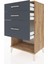 Hyperion Komodin 3 Çekmeceli 60X44X106 Çam-Antrasit 4
